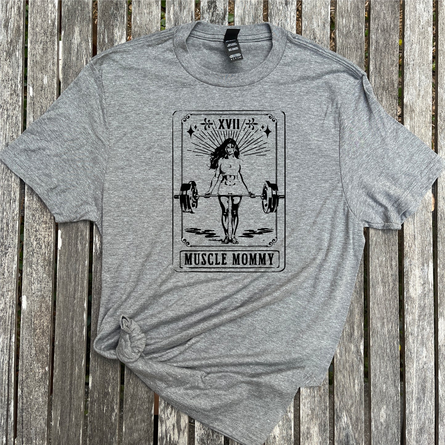 Muscle Mommy Work Out Weightlifting Bella Canvas Crop Tank New