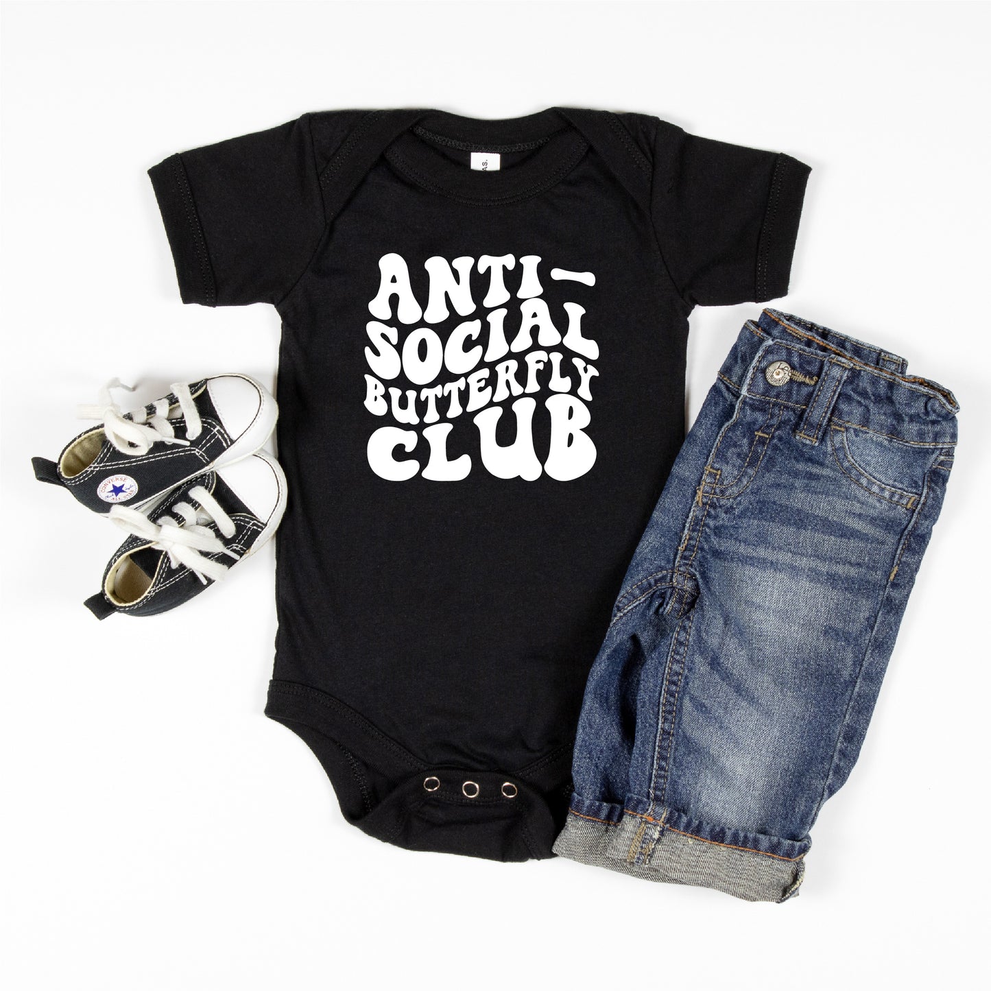 Anti Social Butterfly Club INFANT Tee New