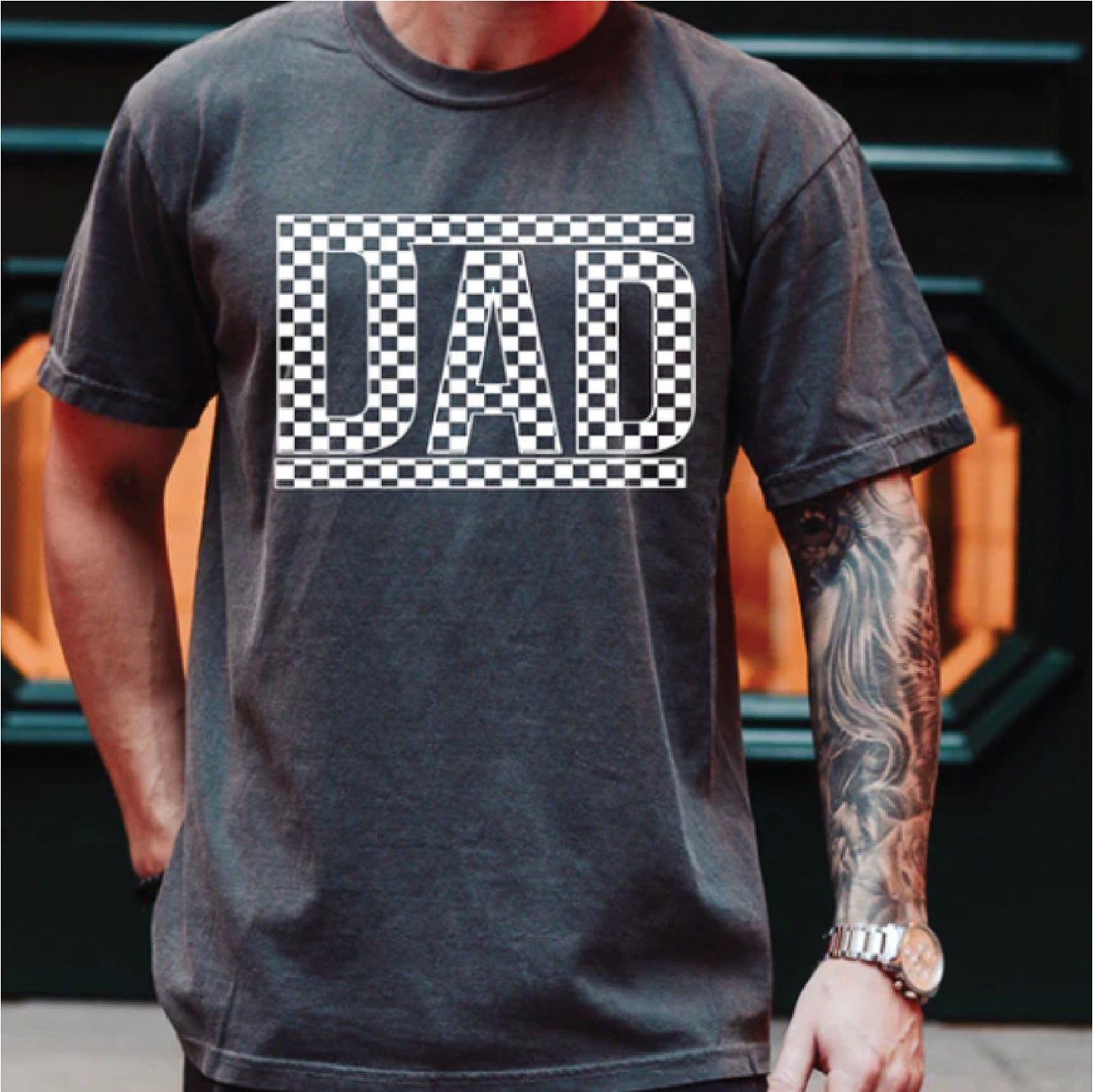 Dad Checkered Skater Tee