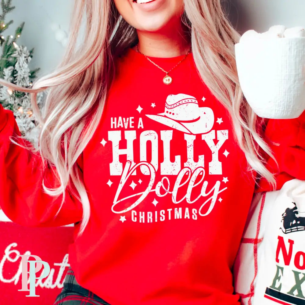 Holly Dolly Christmas Bella Canvas Unisex New