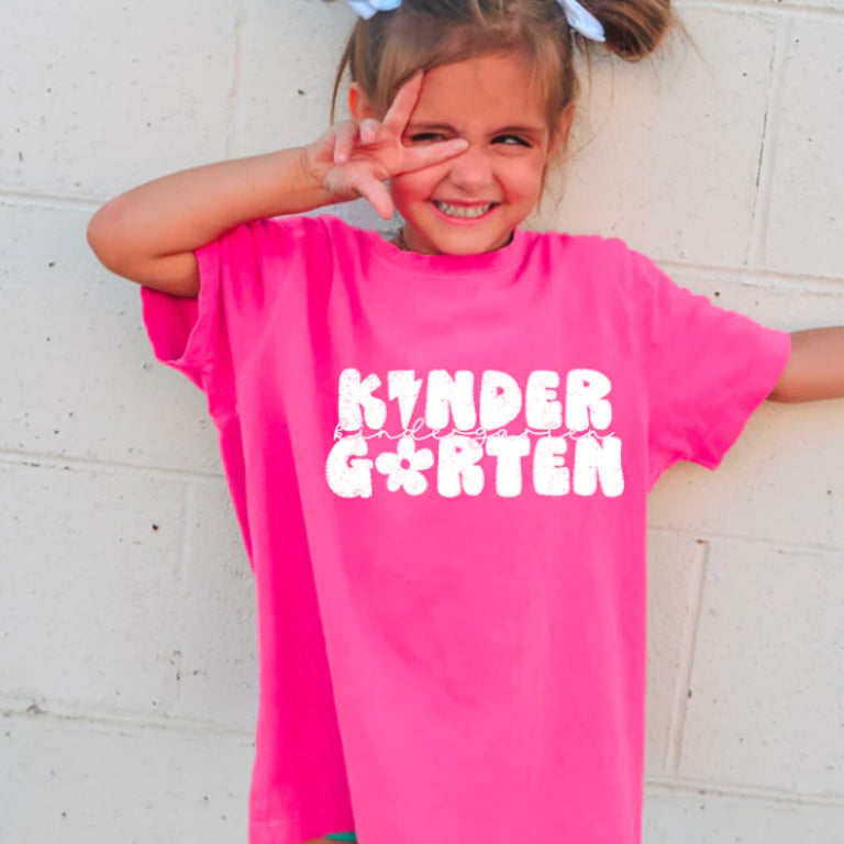 Kindergarten Distressed Back To School Grade Levels Tee