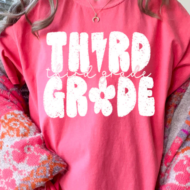 Third Grade Level ADULT Teacher Comfort Colors Unisex
