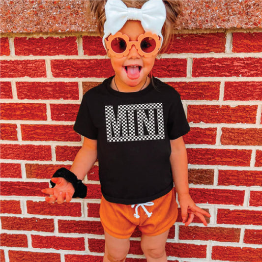 Mini Checker WHITE Punk Rock TODDLER Tee New