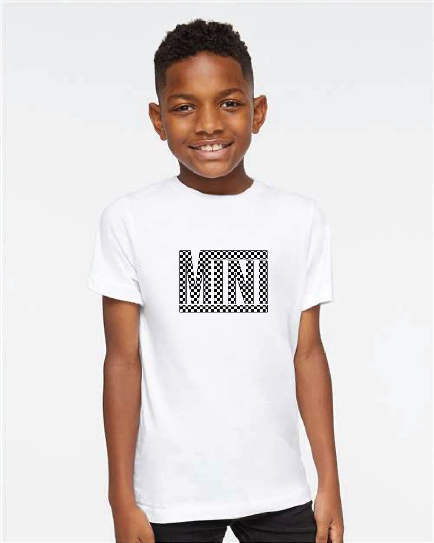 Mini Checker BLACK Ink Punk Rock YOUTH Tee New
