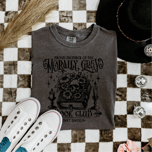 Morally Grey Book Club Comfort Colors Unisex New