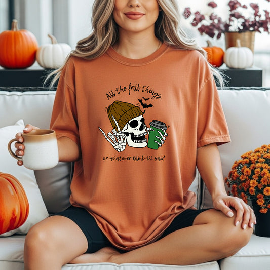 All The Fall Things Skeleton PSL Comfort Colors Unisex New