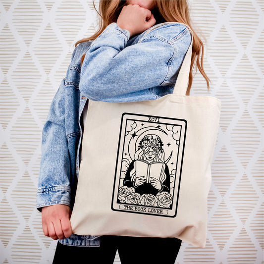 The Book Lover Tarot Canvas Tote New