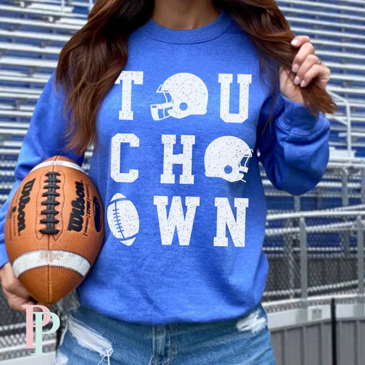 Touchdown Helmet Football SWEATSHIRT Unisex New