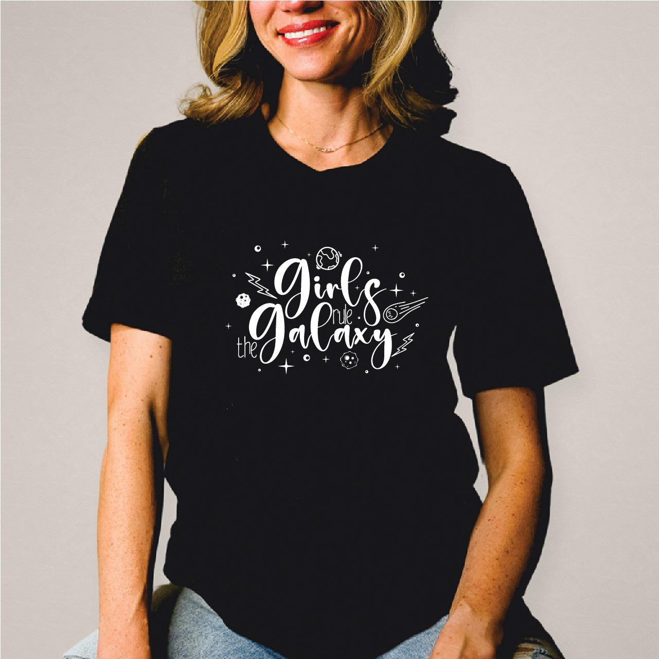 Girls Rule The Galaxy Adult Tee