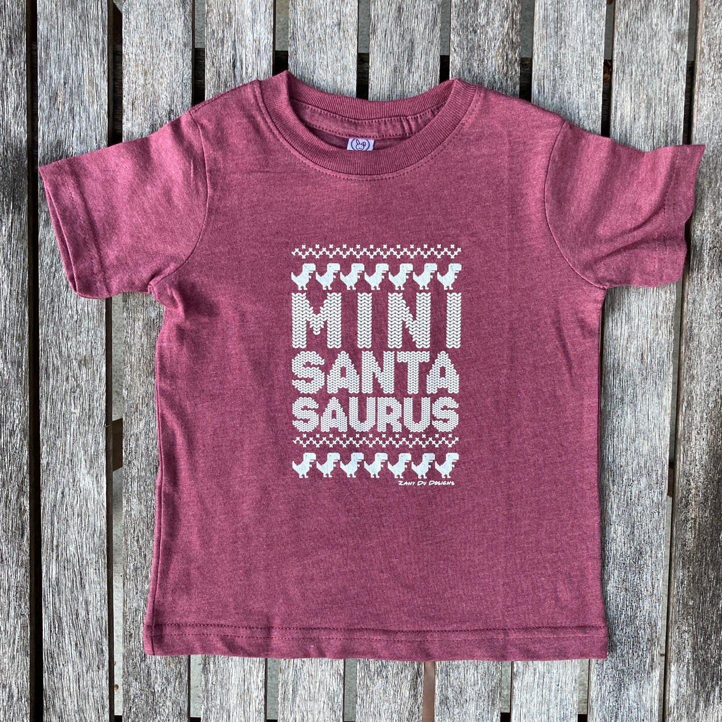 Mini Santasaurus INFANT TODDLER Maroon Tee