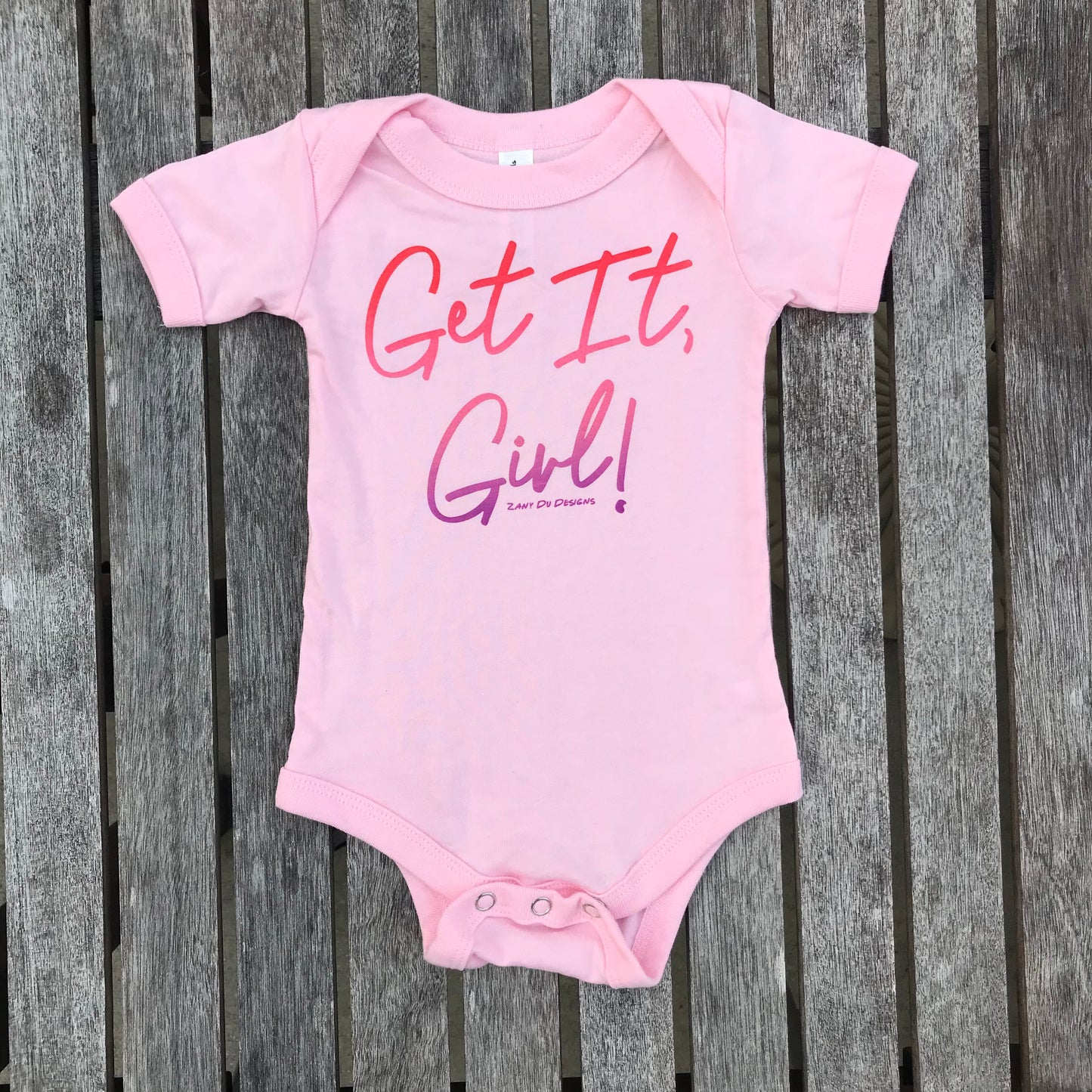 Get It Girl Ombre Pink INFANT Tee Feminist