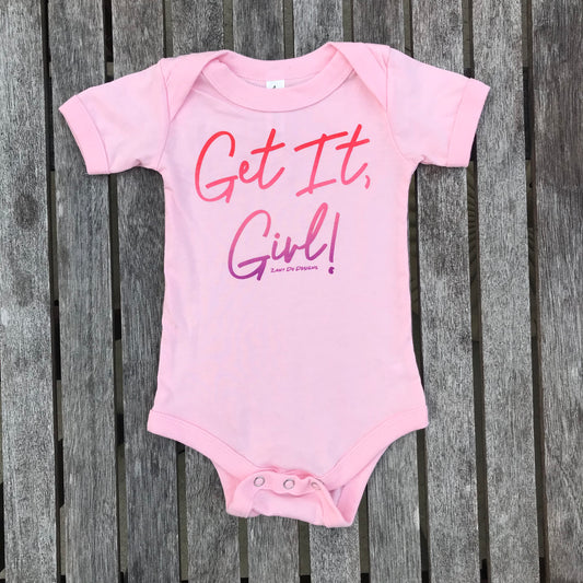 Get It Girl Ombre Pink INFANT Tee Feminist