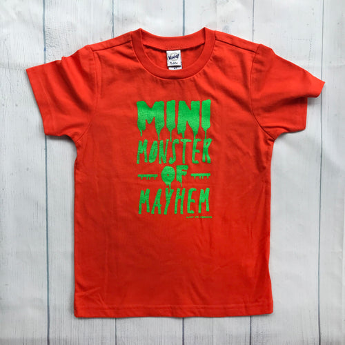 Mini Monster of Mayhem TODDLER Neon Green and Orange Tshirt