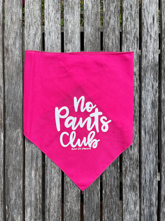 No Pants Club Dog Bandana