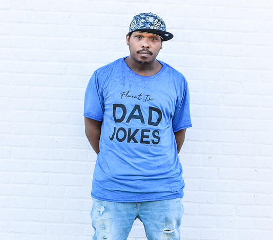 Fluent in Dad Jokes Unisex Acid Wash Tee