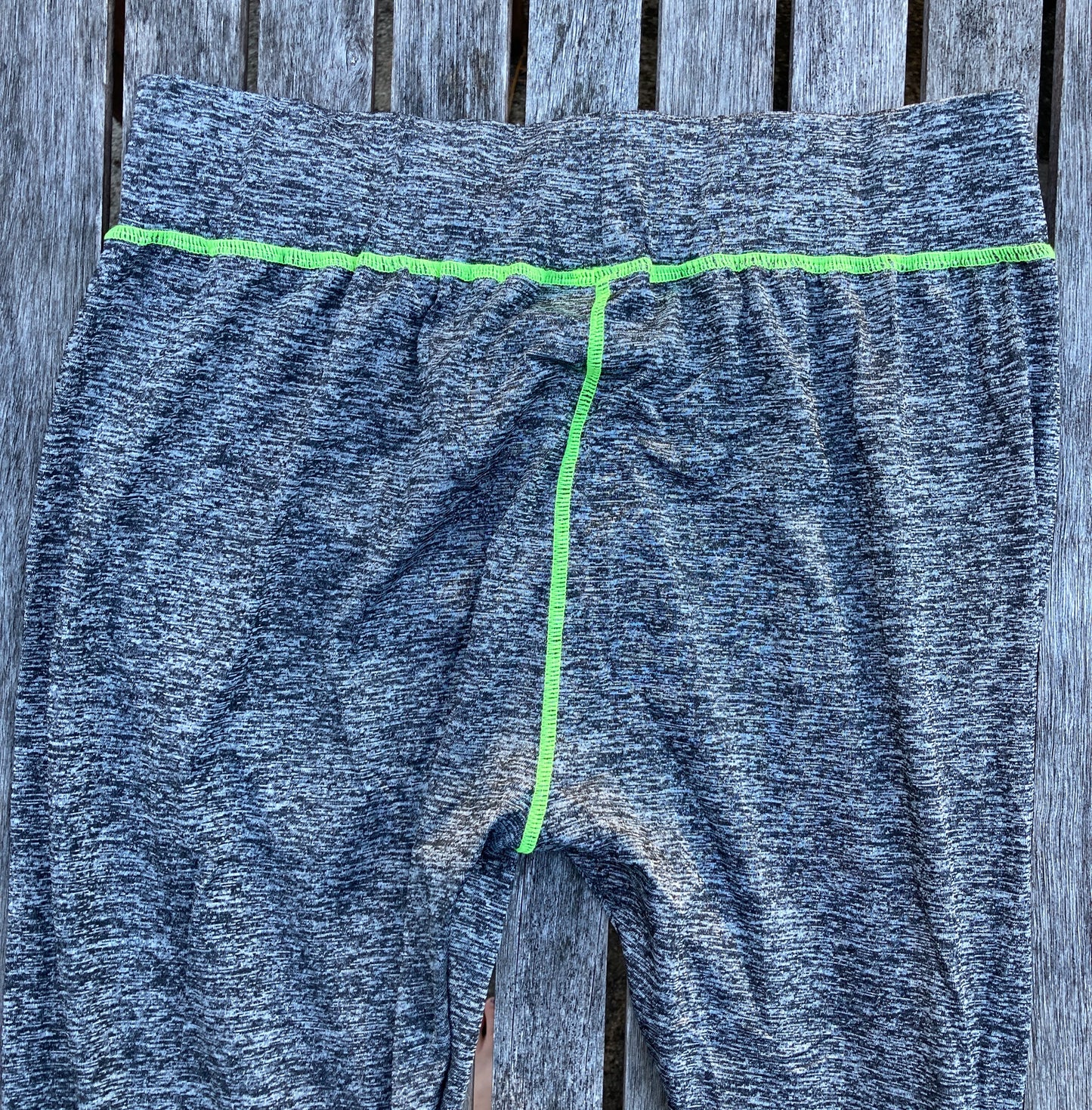 Heather Grey and Lime Green PLUS SIZE Workout Leggings