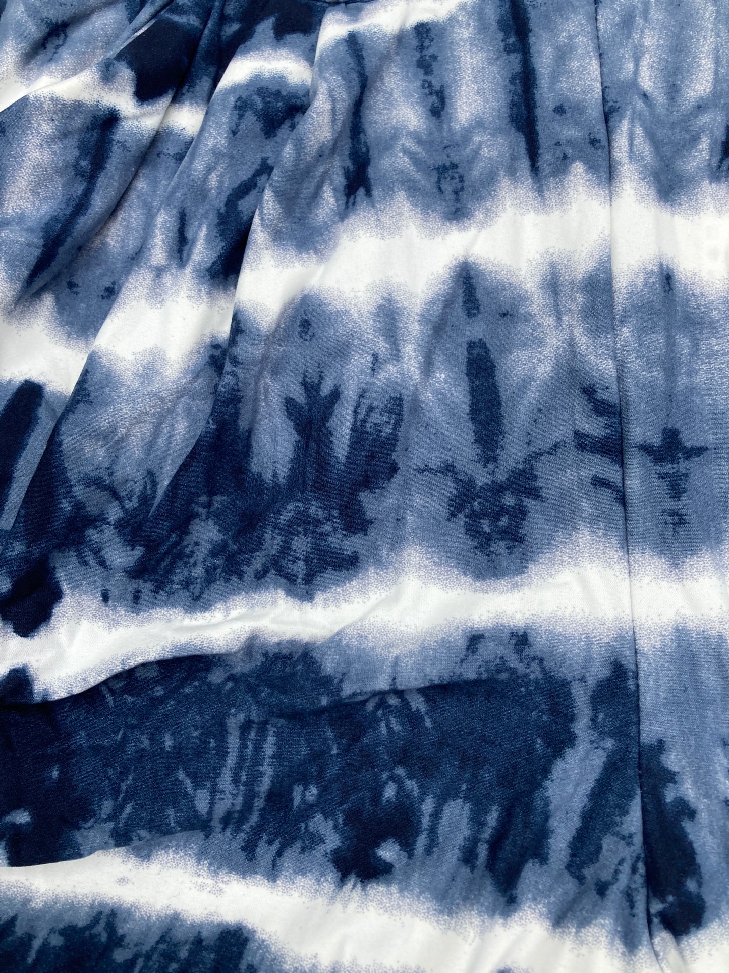 Navy and White Tie Dye Shorts