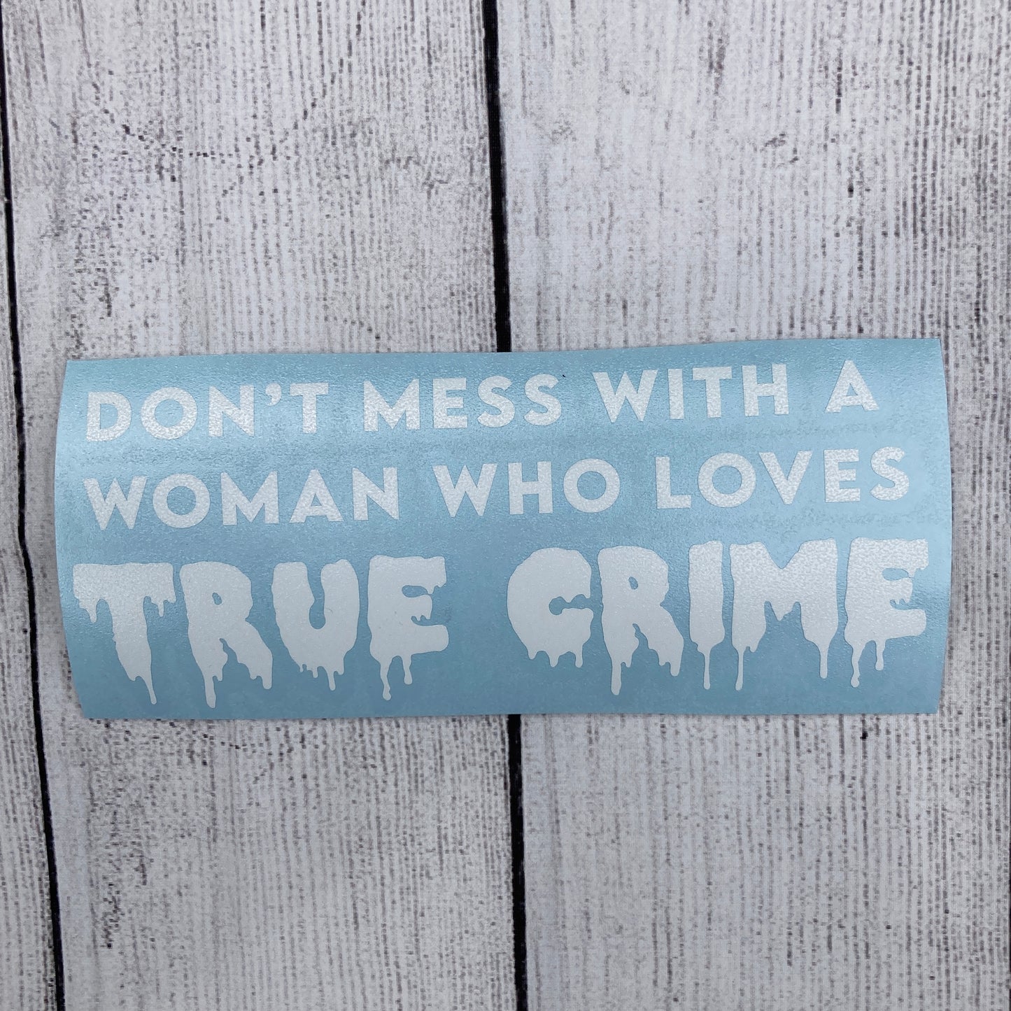 True Crime Woman Window Car Decal