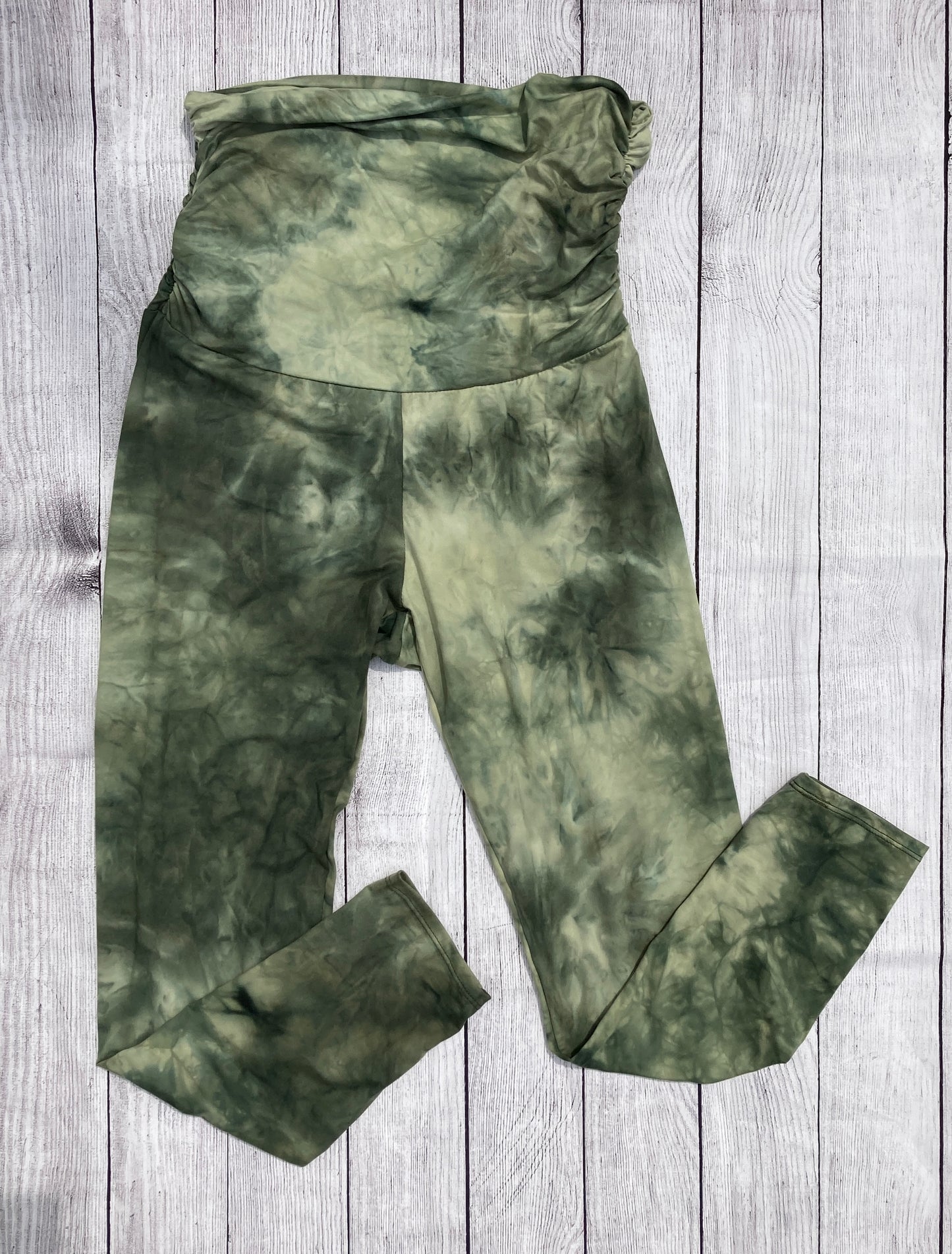 Maternity Green Tie Dye Leggings