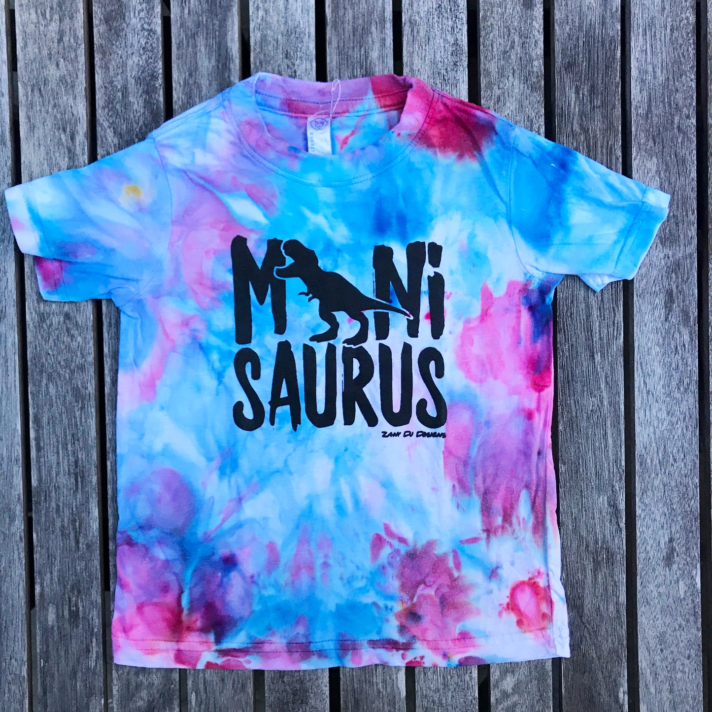Minisaurus AMERICANA Red White Blue Tie Dye TODDLER Tee