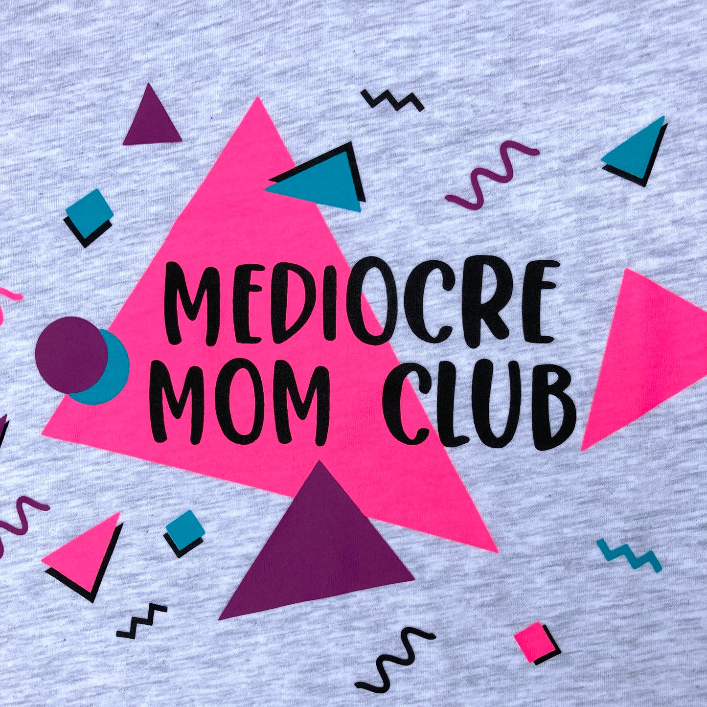Mediocre Mom Club 90s Edition Ash V-neck Tee