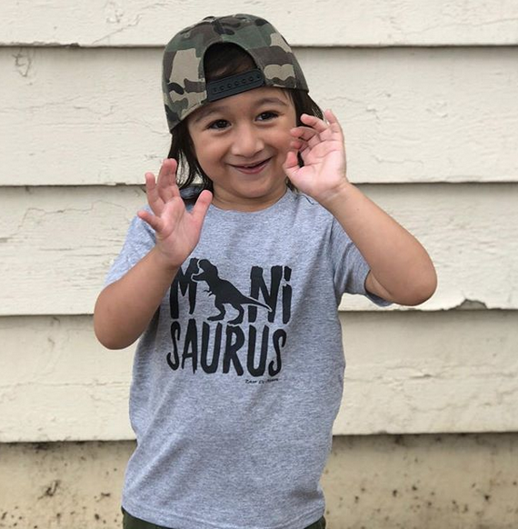 Minisaurus Heather Grey TODDLER Tee