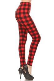 Red and Black Buffalo Plaid Leggings