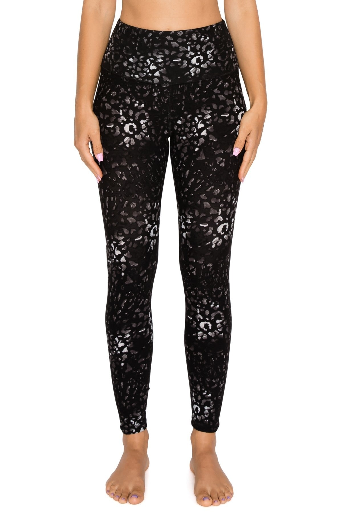 Black Cheetah Workout Leggings