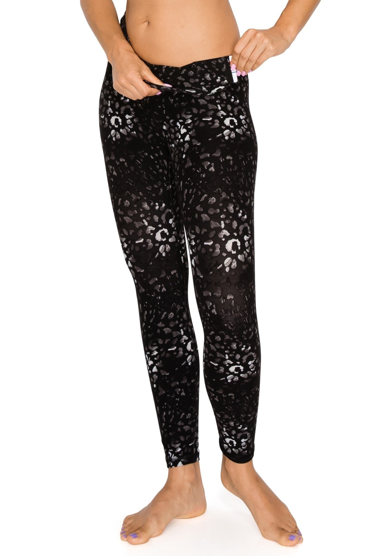 Black Cheetah Workout Leggings