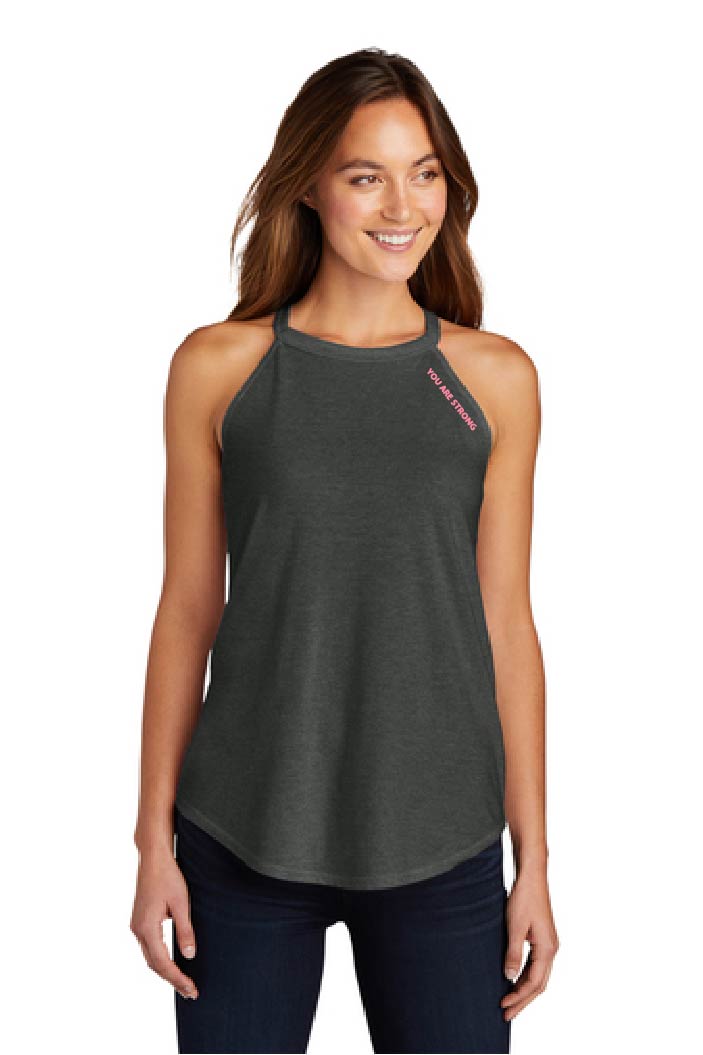 Affirmations Rocker Tank Womens Black Frost