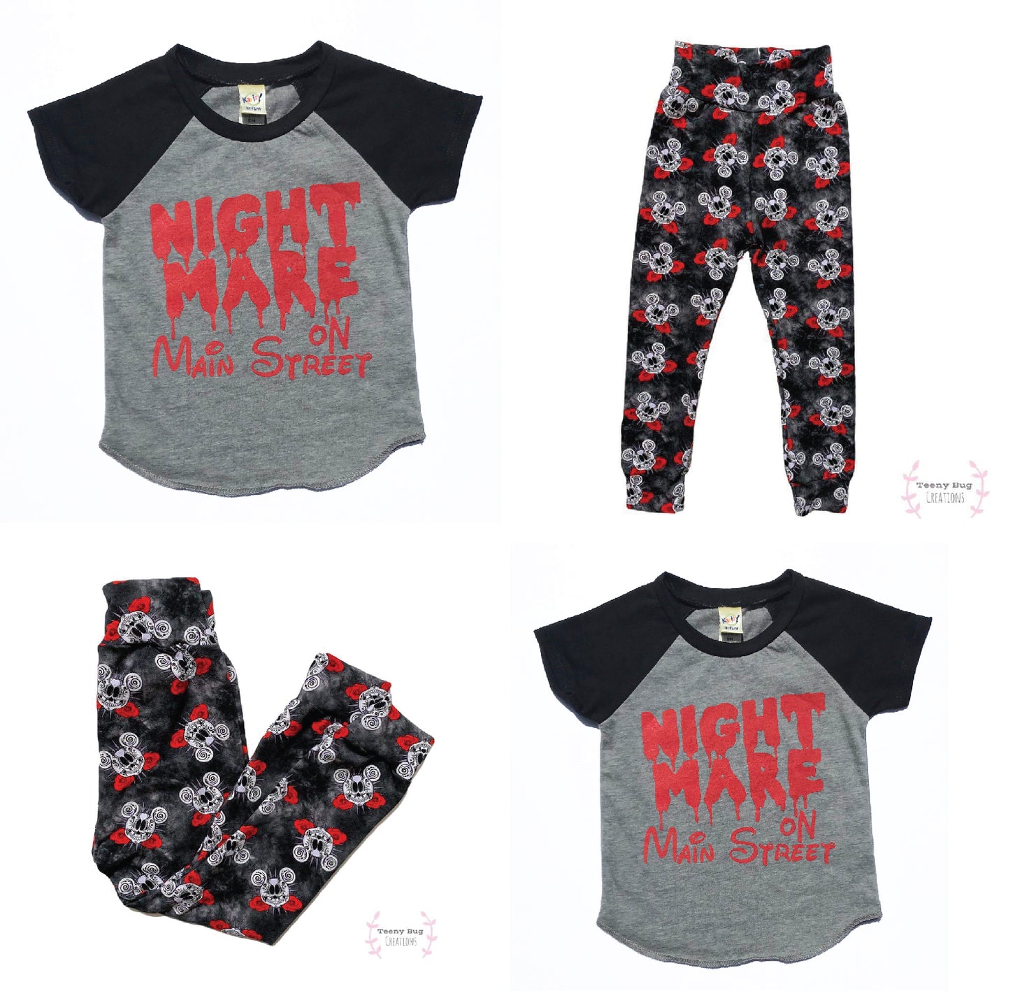 Nightmare on Main Street TODDLER Halloween Raglan Baseball Tee