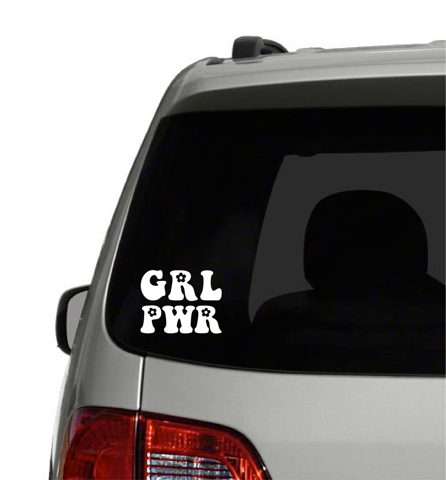 Grl Pwr Girl Power Retro Daisy Window Car Decal