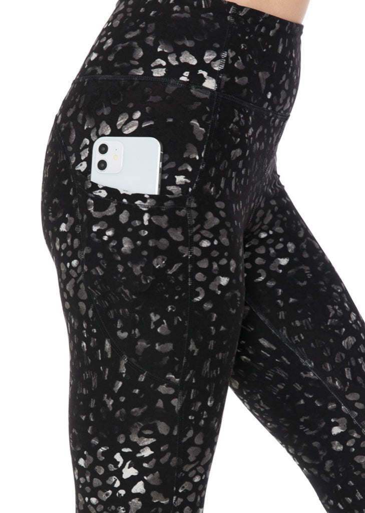 Black Cheetah Workout Leggings