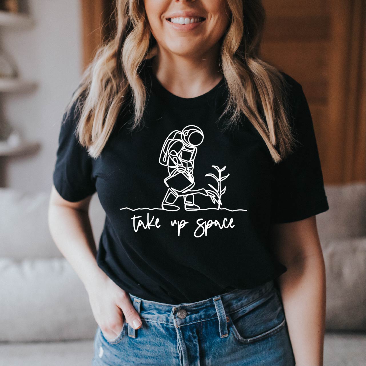 Take Up Space Astronaut Gardening Tee