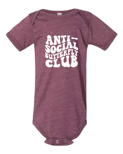 Anti Social Butterfly Club INFANT Tee New