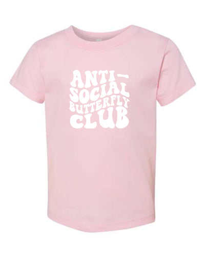 Anti Social Butterfly Club TODDLER Tee New