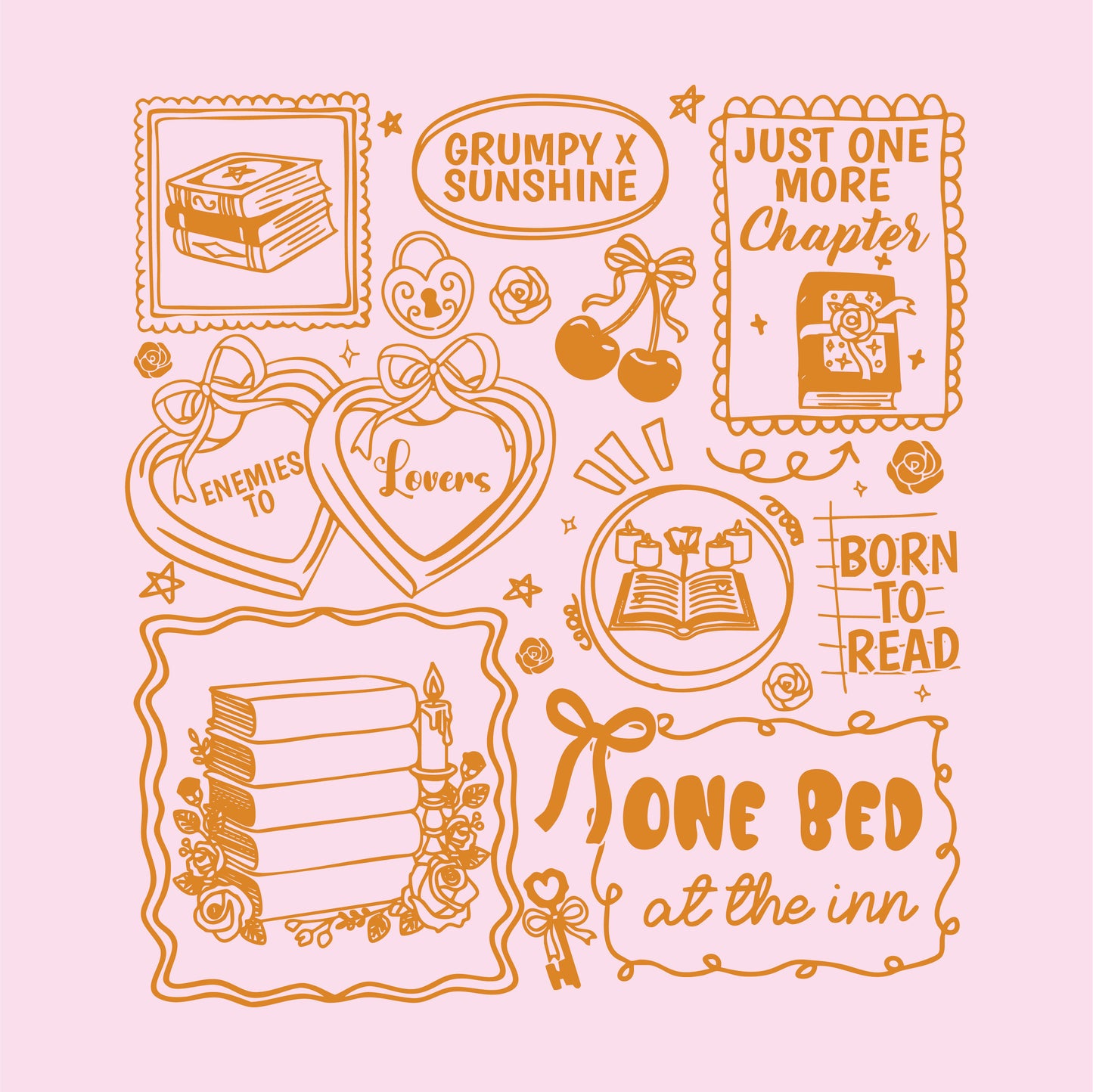 Valentine Book Babe Tropes Blush Pink Sweatshirt Unisex New