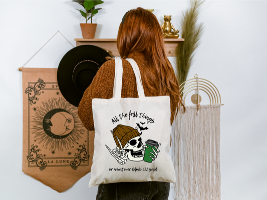 All The Fall Things Canvas Tote New