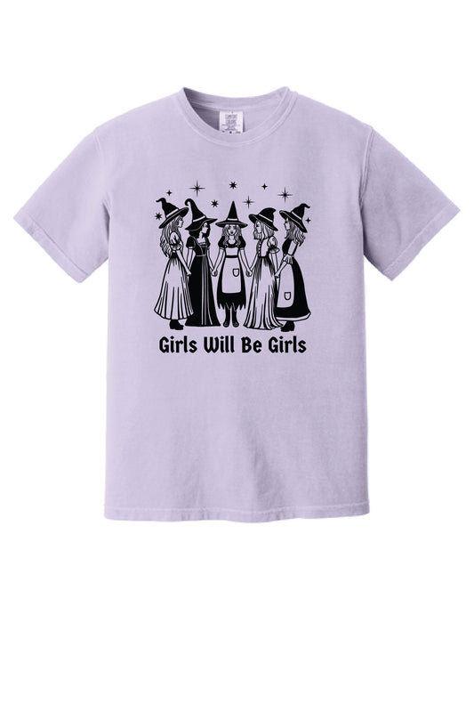 Girls Will Be Girls Witch Halloween Comfort Colors Unisex New