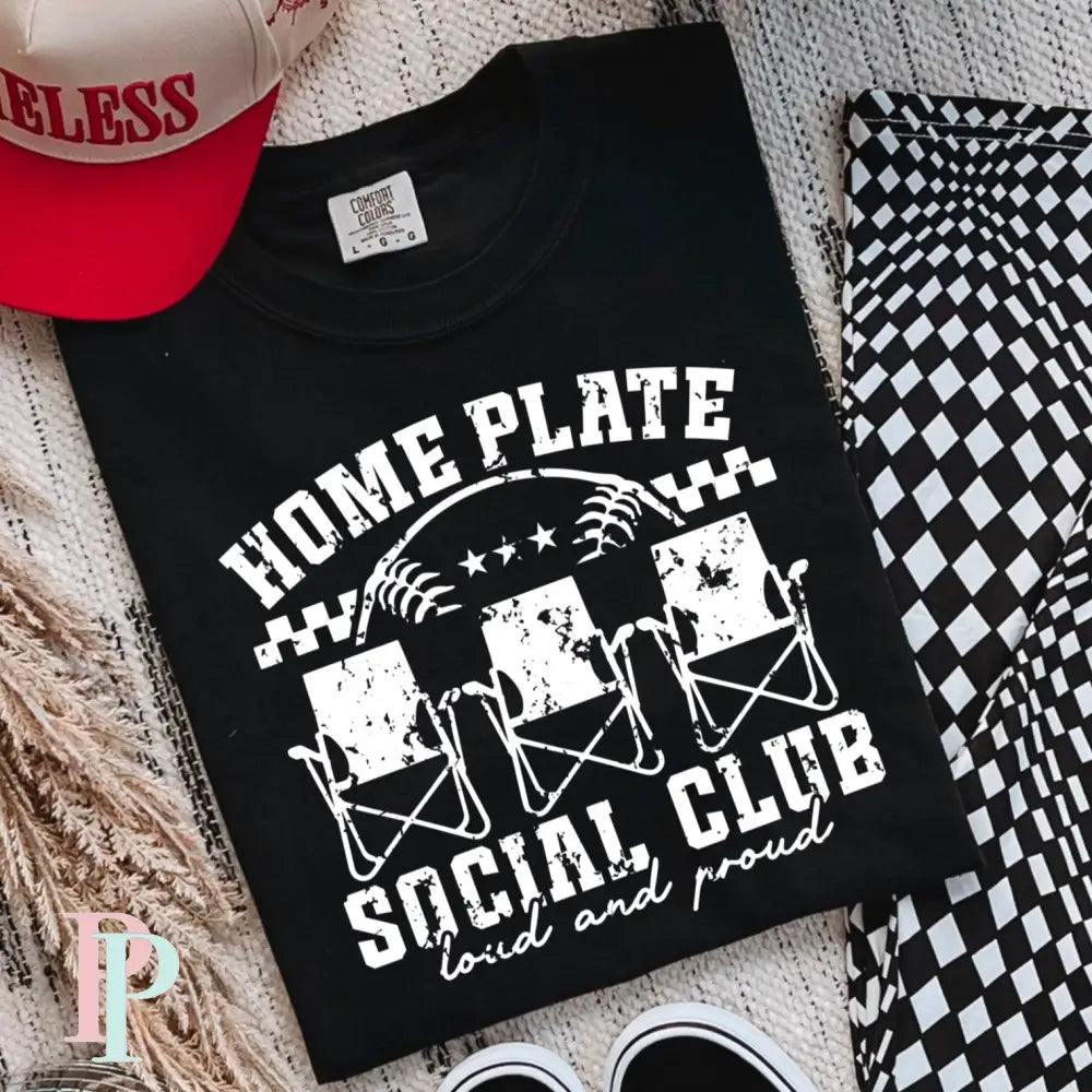 Home Plate Social Club TSHIRT Comfort Colors Unisex New