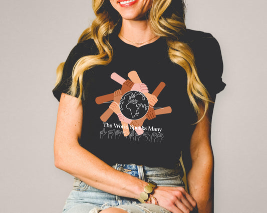 The World Speaks Many Languages ASL To Mickey and Beyond Bella Canvas Unisex Tee