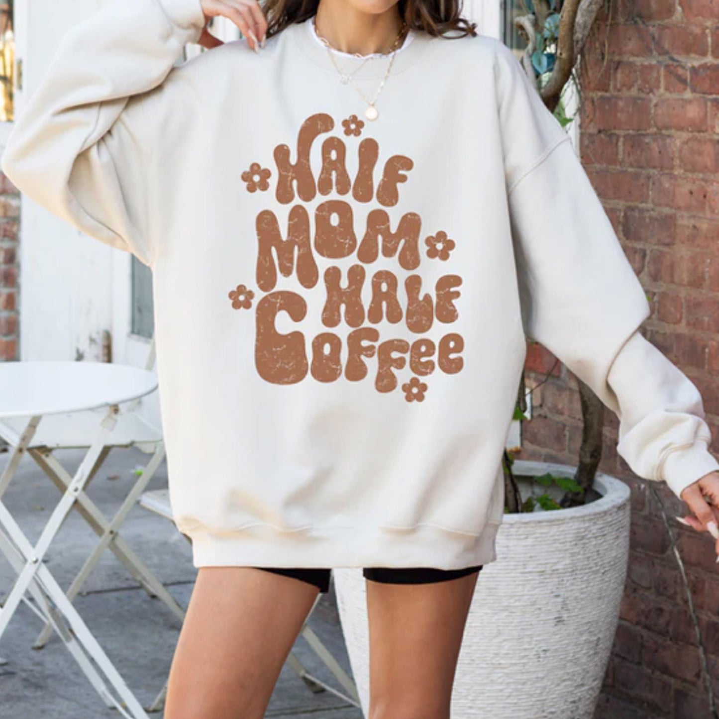 Half Mom Half Coffee Unisex New