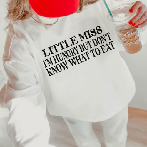 Little Miss I'm Hungry But I Don't Know What To Eat Bella Canvas Unisex New