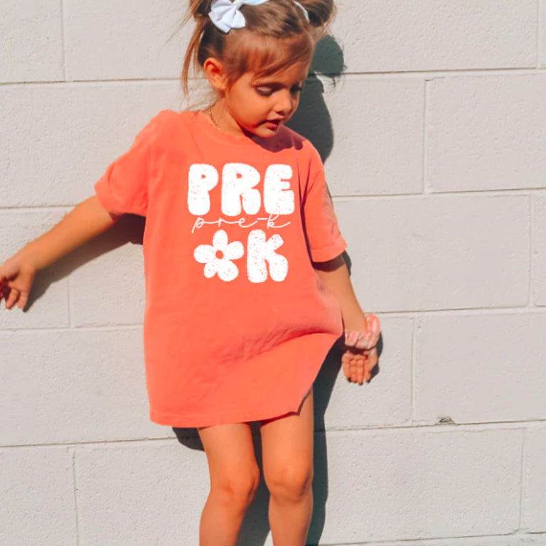 Pre-K Distressed Back To School Grade Levels Tee