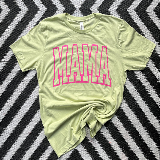 Mama PINK Athletic Font Tee Tank