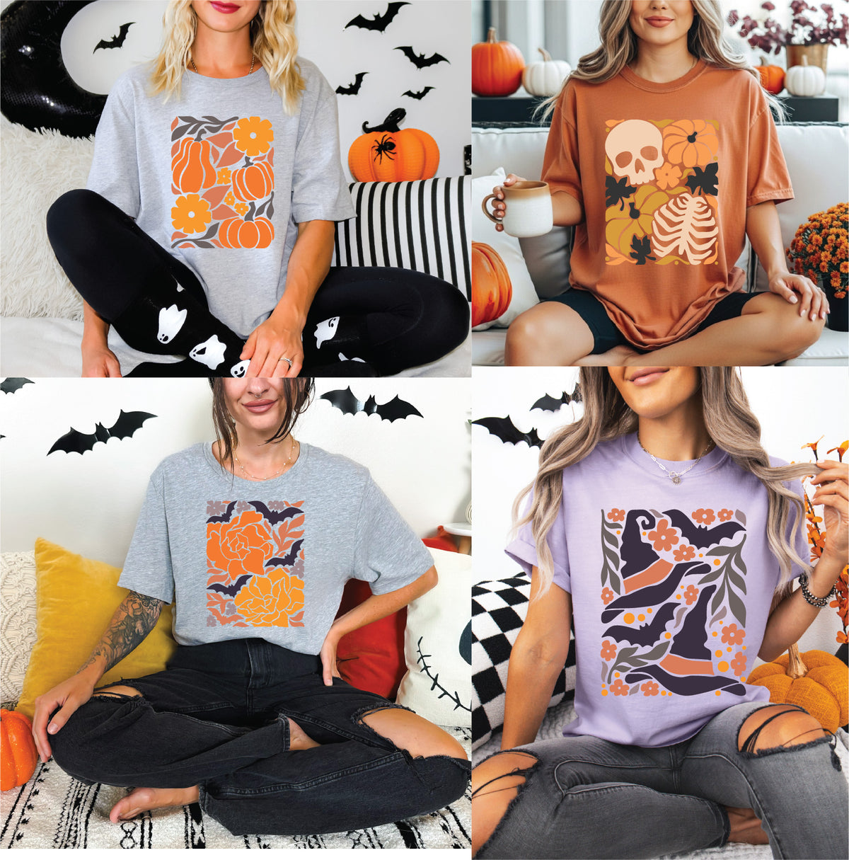 Abstract Halloween Comfort Colors Bella Canvas Unisex Tee