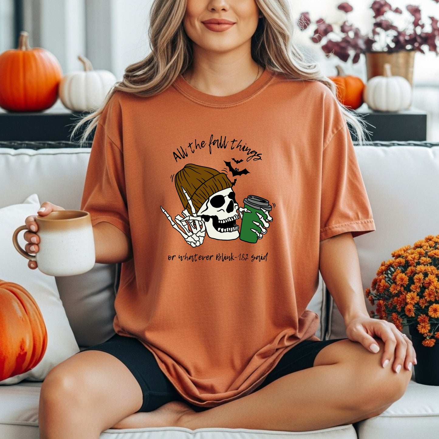 All The Fall Things Skeleton PSL Comfort Colors Unisex New