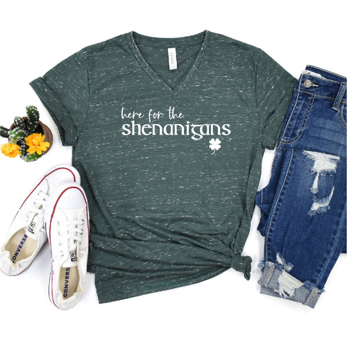 Here for the Shenanigans St Patricks Day Tee New