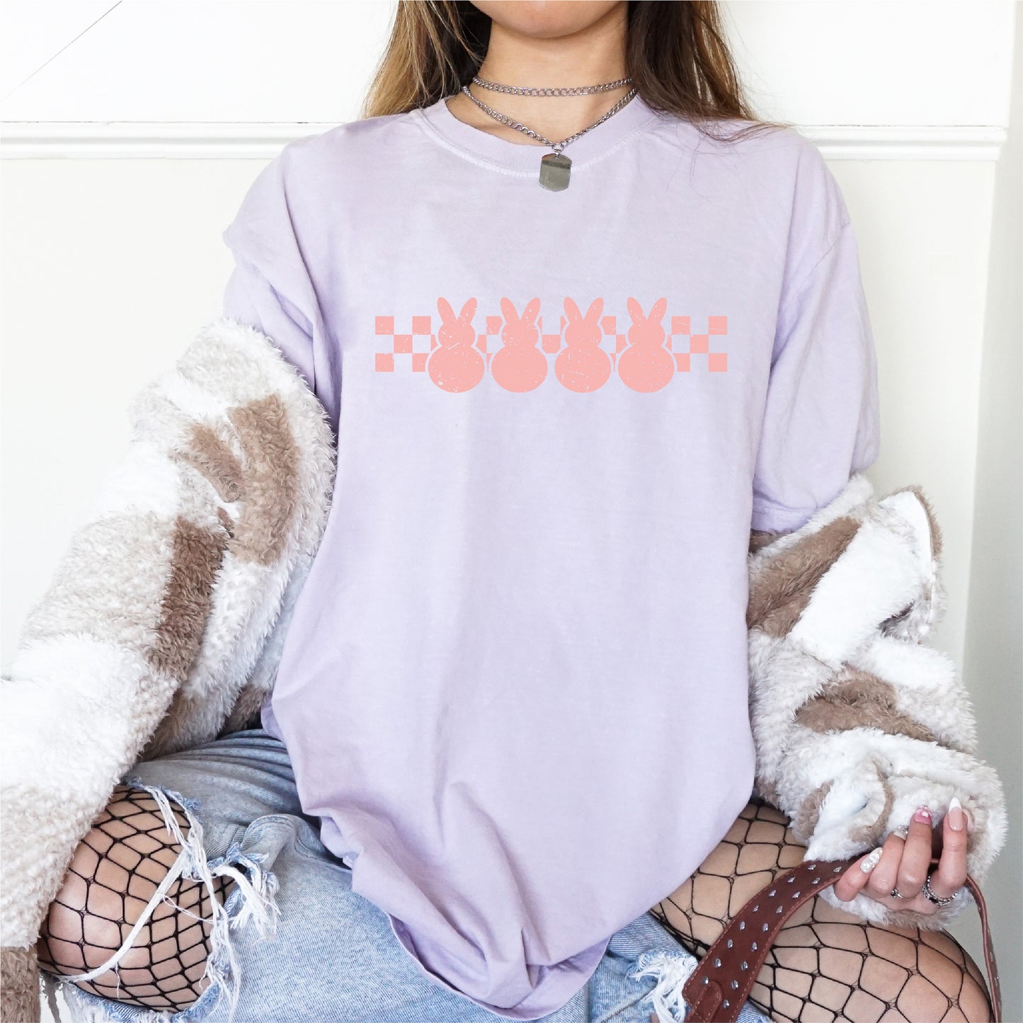 Peeps Bunny Checker Punk Easter Unisex