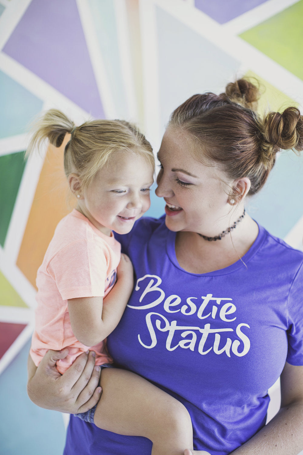 Bestie Status Best Friend Matching Tees Women's Cobalt Blue BFF Twinning